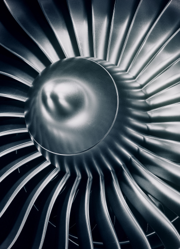 3D rendering of jet engine